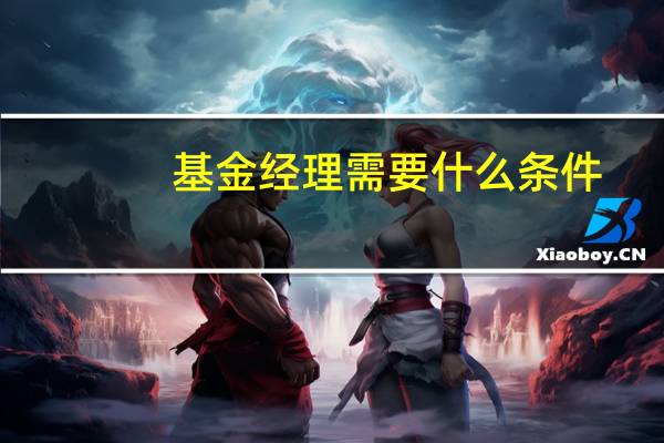 基金经理需要什么条件