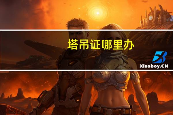 塔吊证哪里办
