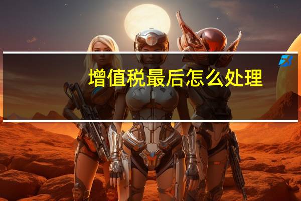 增值税最后怎么处理