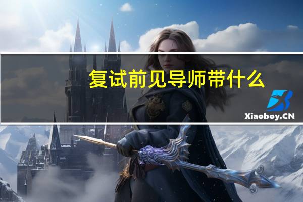 复试前见导师带什么