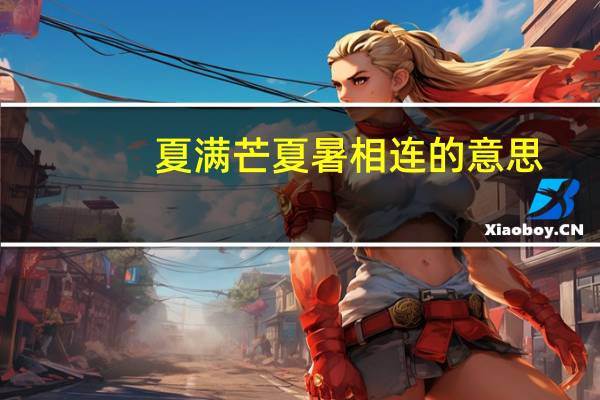 夏满芒夏暑相连的意思