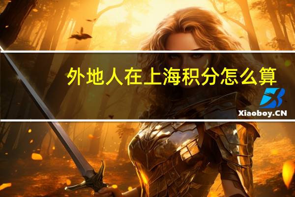 外地人在上海积分怎么算