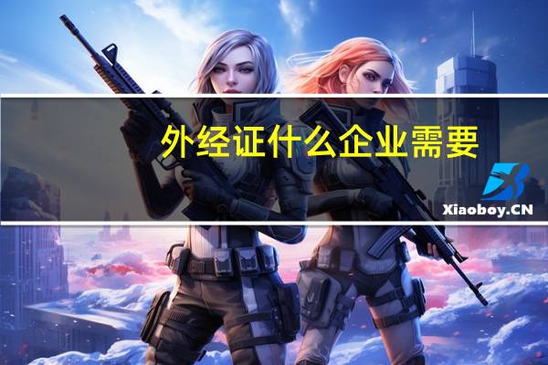 外经证什么企业需要