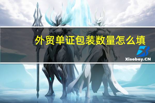 外贸单证包装数量怎么填
