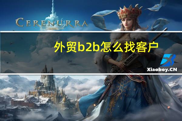 外贸b2b怎么找客户