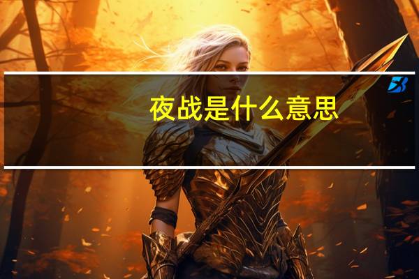 夜战是什么意思
