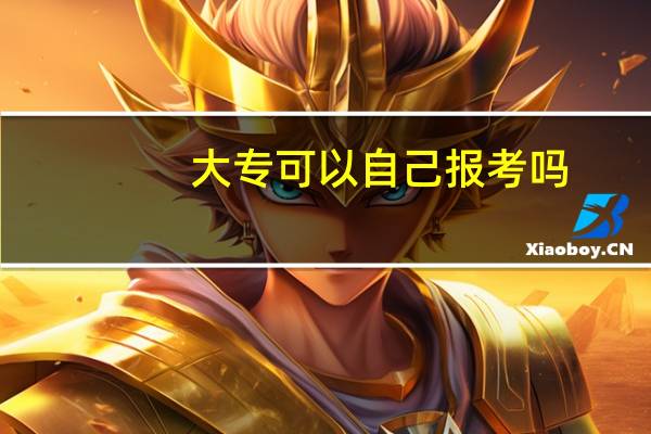 大专可以自己报考吗