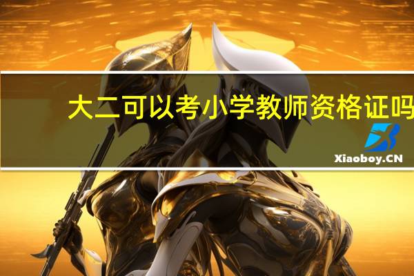 大二可以考小学教师资格证吗