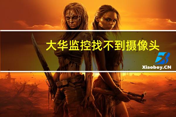 大华监控找不到摄像头