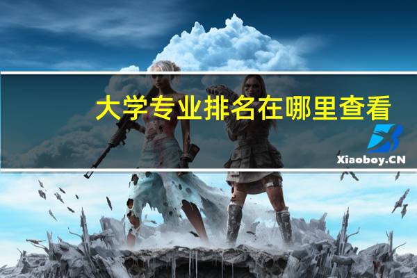 大学专业排名在哪里查看