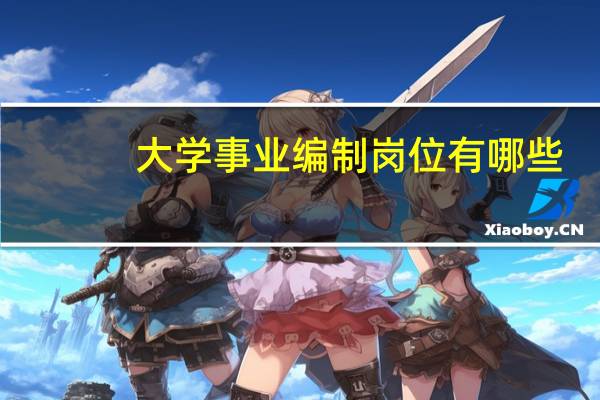 大学事业编制岗位有哪些