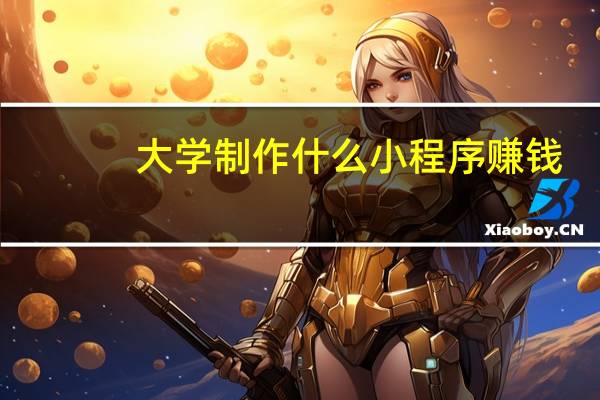大学制作什么小程序赚钱