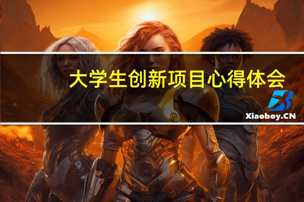 大学生创新项目心得体会