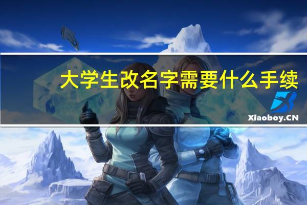 大学生改名字需要什么手续
