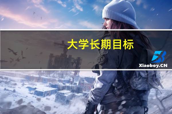 大学长期目标