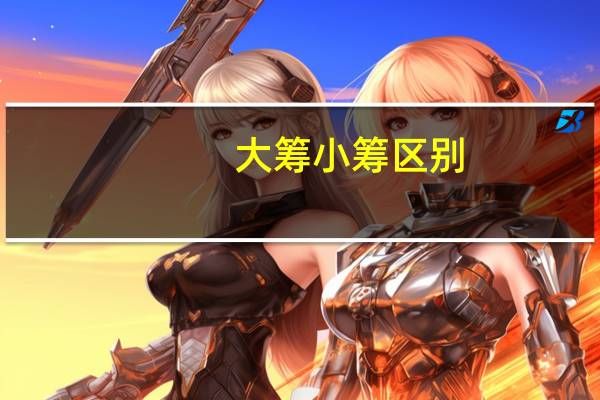 大筹小筹区别