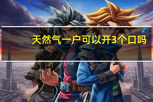 天然气一户可以开3个口吗