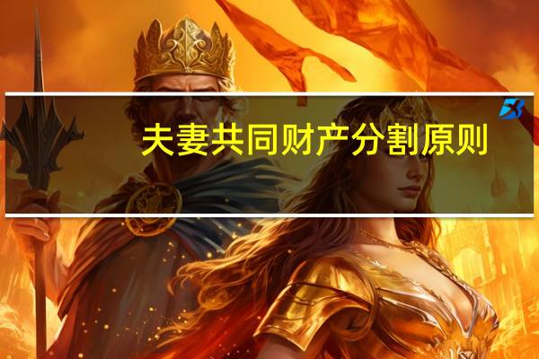 夫妻共同财产分割原则