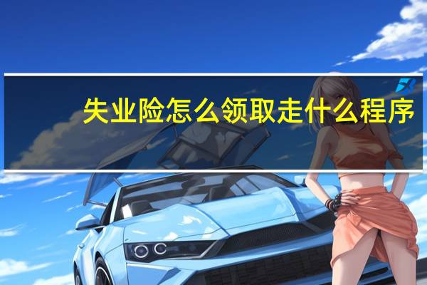 失业险怎么领取走什么程序