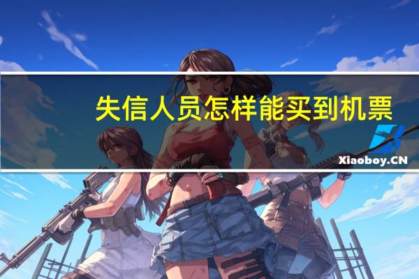 失信人员怎样能买到机票