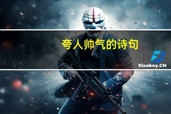 夸人帅气的诗句