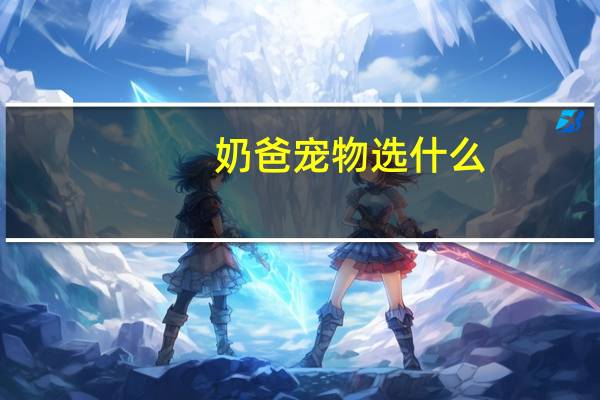 奶爸宠物选什么