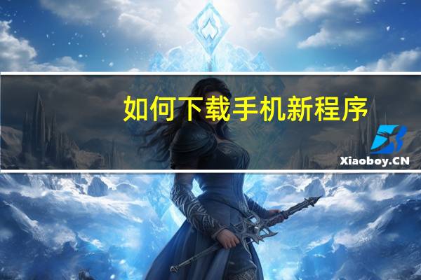 如何下载手机新程序