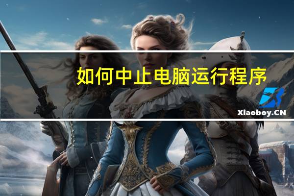 如何中止电脑运行程序