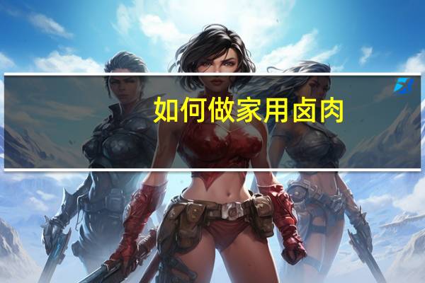 如何做家用卤肉