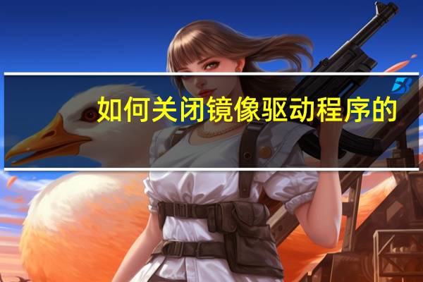 如何关闭镜像驱动程序的
