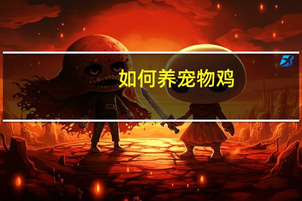 如何养宠物鸡