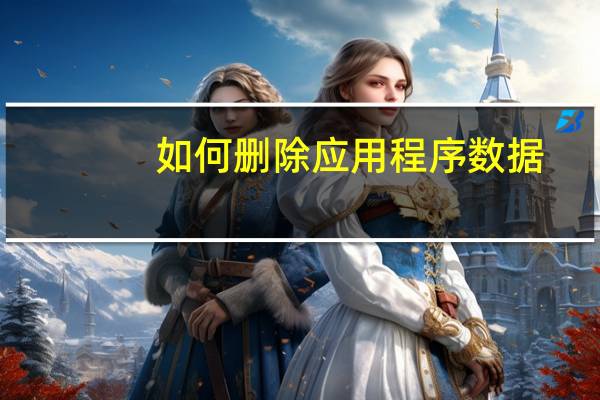 如何删除应用程序数据