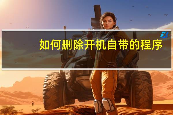 如何删除开机自带的程序