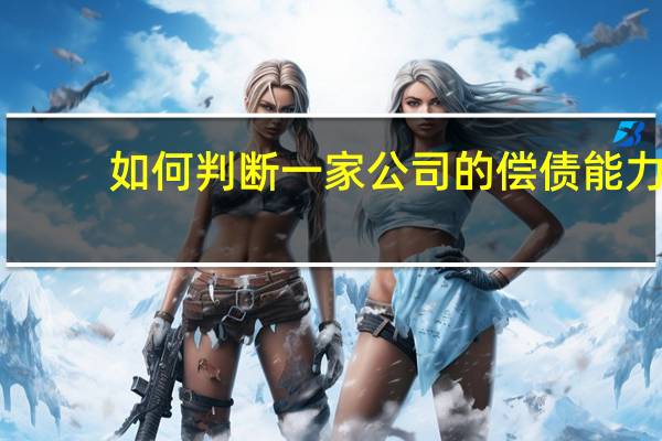 如何判断一家公司的偿债能力