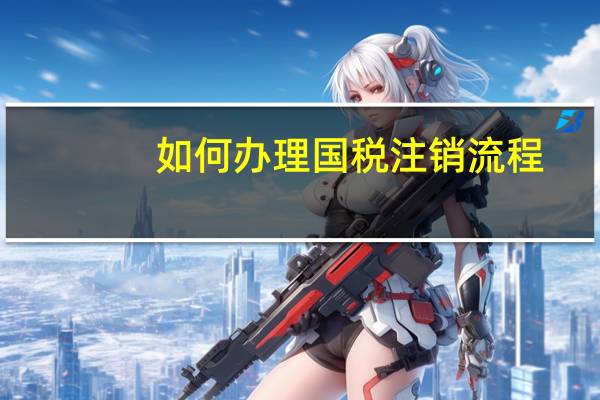 如何办理国税注销流程