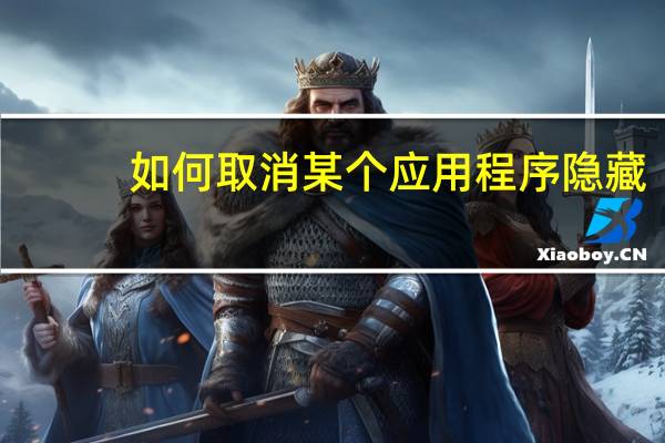 如何取消某个应用程序隐藏