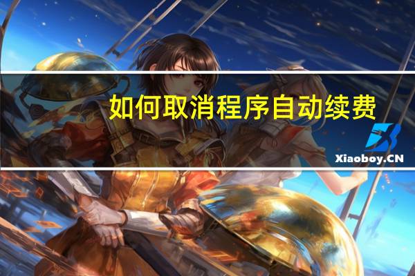 如何取消程序自动续费