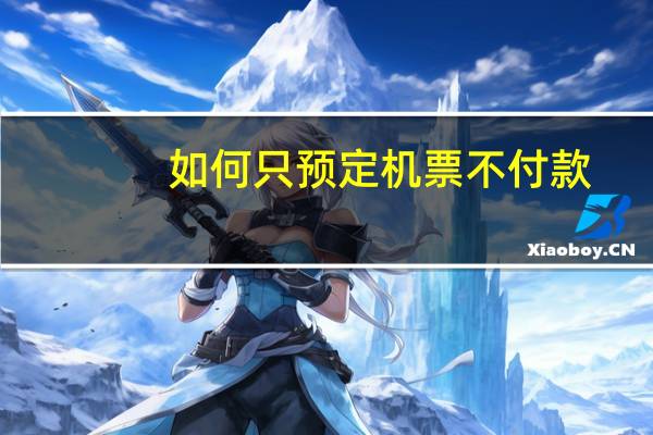 如何只预定机票不付款