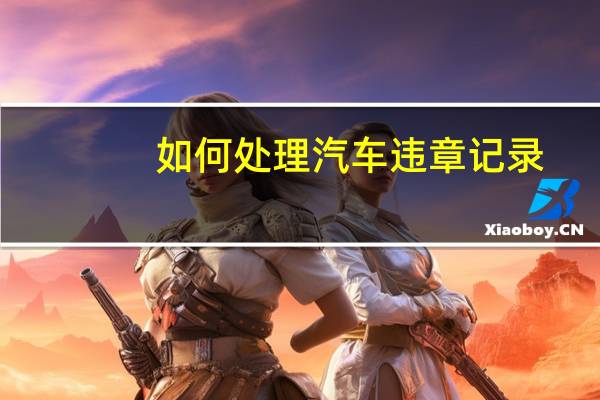 如何处理汽车违章记录