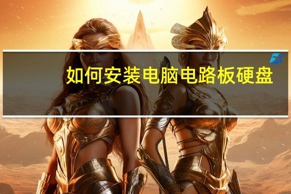 如何安装电脑电路板硬盘