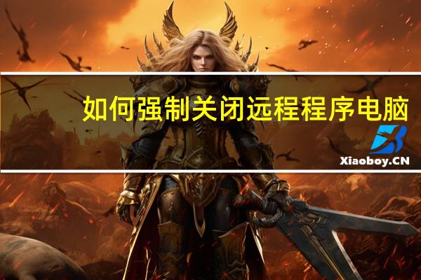如何强制关闭远程程序电脑
