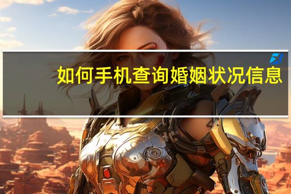 如何手机查询婚姻状况信息