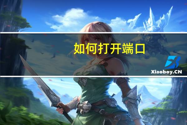 如何打开端口