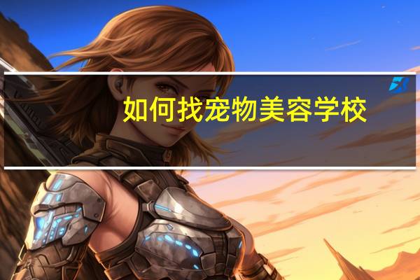 如何找宠物美容学校