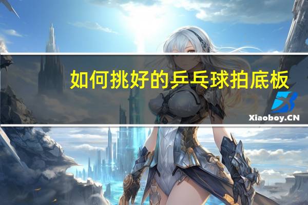 如何挑好的乒乓球拍底板