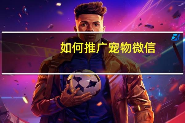 如何推广宠物微信
