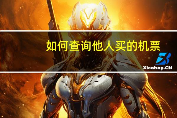 如何查询他人买的机票