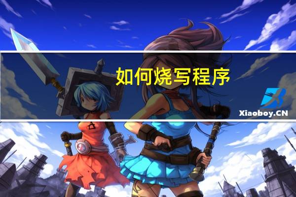 如何烧写程序