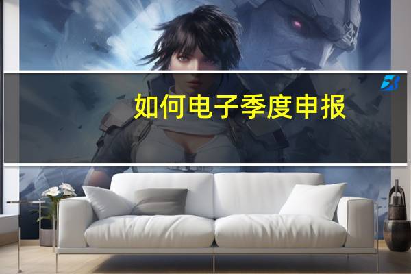如何电子季度申报