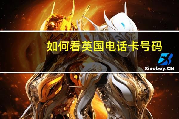 如何看英国电话卡号码